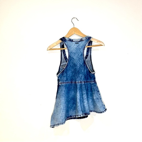 Diesel asymmetrical denim camisole with buttons. S - Picture 3 of 7